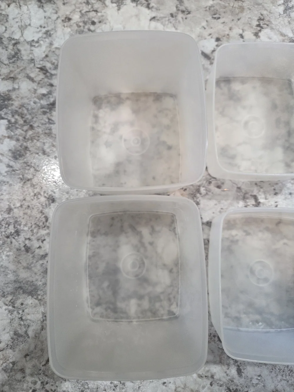S/5 Vintage Aqua Tupperware Square A Way Large/Small Sandwich/Deli Meat Keeper
